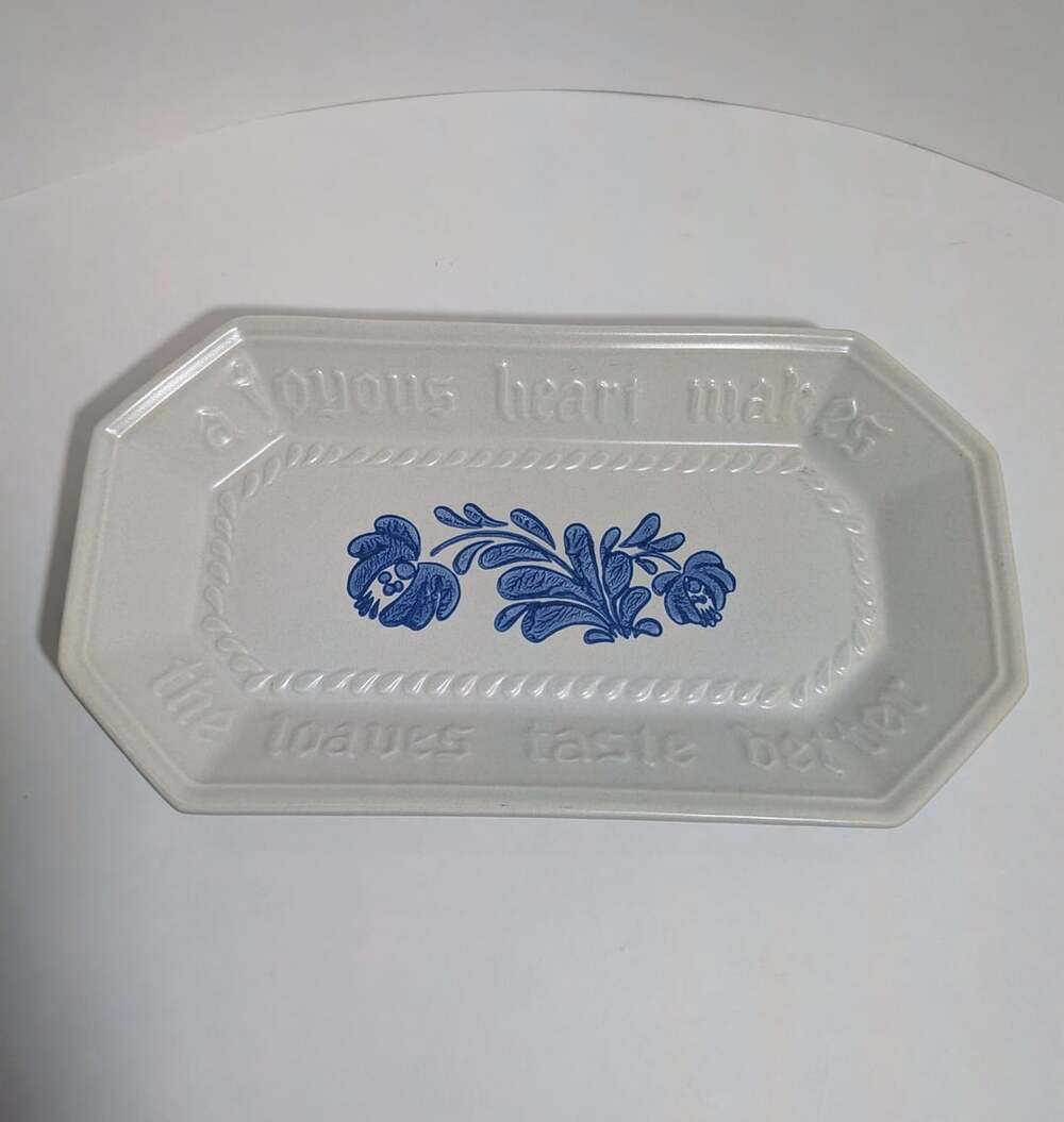 Pfaltzgraff Yorktowne Serving Tray Plate Platter Joyous Heart Loaves TasteBetter